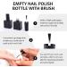 Frcolor 12 Pack Empty Nail Polish Bottles - Refillable Glass Containers for Nail Art & Makeup - 10ml Transparent Bottles for Women & Girls - Buy Online on GoSupps.com