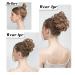 SARLA 2PCS Dark Grey Scrunchies - Wavy Curly Synthetic Hair Bun Extensions for Women & Girls - Buy Online on GoSupps.com