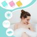 3 Pack Exfoliating Back Scrubber Set - Nylon Washcloth Body Exfoliator Brush with Handles for Shower and Bath - Pink Blue Yellow - Buy Online on GoSupps.com