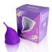 Menstruation cup flexible soft convenient menstrual cup and reusable feminine moon cup made of medical silicone small purple
