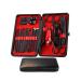 Manicure Set Men, Manicure Set Professional 18 Pcs Mens Grooming Kits Aceoce Stainless Steel Nail Care Tools with Luxurious Travel Case Pedicure Kit Gifts Black and Red