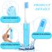 Buy Foldable Travel Toothbrush Set - Portable Mini Soft Manual Toothbrush for Adults & Kids | Perfect for Hiking & Camping (Orange Red Blue Green) - Buy Online on GoSupps.com