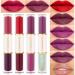 evpct 7 Colors Liquid Matte Lipstick +1 Clear Plumping Lip Gloss Makeup Set Lip Stick Stain Packs Red Purple Matte Long Lasting Original 24 Hour lipstick lapiz labiales mate 24 horas originales mate 4 Count (Pack of 1) H...