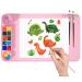Silicone Craft Mat, Silicone Painting Mat for Resin Casting Non Stick Silicone Art Mat School Silicone Craft Mat with Cleaning Cup for Kids Painting, Creator, Art, Clay and Play Doh (Pink)