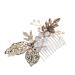 Housoutil 1pc Bridal Comb Tiara Diamond Headpiece Wedding Hair Side Combs Pearl Hair Comb Panda Headband Rhinestone Headdress Women Headdress Hair Accessories Rhinestones Alloy Bride Hairpin