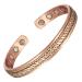 Copper Magnetic Bracelet 99% Pure Copper Three-Color Gold Braid Adjustable Bracelet Fashion Jewelry Present (2058)