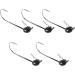 Reaction Tackle Tungsten Shaky Head Jigs - 1/4 oz Black (5-Pack) - Buy Online on GoSupps.com