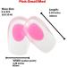 3 Pairs Silicone Gel Heel Cups for Plantar Fasciitis & Heel Pain Relief - Women's Small/Med Size - Shock Absorbing Support Inserts - Buy Online on GoSupps.com