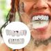 Shiny Teeth Hip Hop Brass Teeth Set - Gold Silver Rose Gold Black for Halloween Party | Real Gold Plating - Buy Online on GoSupps.com