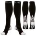 (2 Pairs)Compression Socks / Stockings for Men & Women Speed Up Recovery BEST Graduated Athletic Fit for Travel Running Nurses Shin Splints Flight & Maternity Pregnancy. Boost Stamina Circulation Black / Grey L-XL