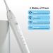 MOCEMTRY Sonic Electric Toothbrush - Rechargeable with 4 Dupont Brush Heads & 4 Cleaning Modes - Waterproof & Beige - Ideal for Adults - Buy Online on GoSupps.com