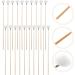 Bamboo Ear Cleaner Set - 20Pcs Goose Hair Ear Pick & Chinese Ear Scraper - Ear Cleaning Tool for Ear Care - Buy Online on GoSupps.com