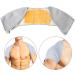 Double Shoulder Sleeping Support Brace & Heating Pad for Neck Pain Relief | Lightweight Soft Gold Fleece | Winter Comfort & Protection (M - Buy Online on GoSupps.com