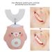 Kids U-Shaped Electric Toothbrush - Cute Cartoon Bear Design IPX7 Waterproof Automatic Tooth Whitening Oral Care (Pink) - Buy Online on GoSupps.com