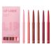 Matte Lip Liner Set - Soft Creamy Texture Waterproof Lip Liner | Smear-Free Lip Pencil 6x Waterproof Mucus-Proof Pencil Textured Lip Liner