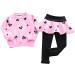 Girls Toddler Heart Print Hoodie Top + Leggings Set 5-6 Yrs - Pink - Buy Online on GoSupps.com