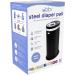 Ubbi Steel Odor Locking Nappy Disposal Bin - Award-Winning Modern Design Diaper Pail - No Special Bags Needed - Matte Black - Money Saving Essential for Parents - Buy Online on GoSupps.com