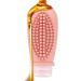 Leakage-Proof Travel Shampoo Bottles | Silicone Portable Non-Slip Handle | Dark Pink Travel Size with Massage Brush - Buy Online on GoSupps.com