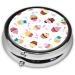 Delicious Cupcakes Portable Round Pill Box - Lightweight Moisture-Proof Perfect for Vitamins - One Size - Buy Online on GoSupps.com