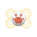 MAM Perfect pacifier size 2-6 months teat made of SkinSoft silicone organic round with pacifier cover neutral