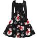 Elegant Long-Sleeved Christmas Sweater Dress | Shop Festive Moose & Snowflake Designs | Black XL Clubwear - Buy Online on GoSupps.com