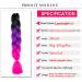 5PCS Jumbo Ombre Kanekalon Pre Stretched Braiding Hair Extensions - 24 Inch High Temperature Synthetic - Burgundy Blonde Kids Hair - Black Purple Rose - Buy Online on GoSupps.com