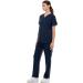 MEDPIA Women's 4 Way Stretch Medical Uniform Set - Lightweight V-Neck Top & Elastic Waist Pants, Navy, Size Medium - Buy Online on GoSupps.com