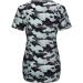 Evangelia.YM Women's V Neck Camouflage Tie-Dyed Floral Tunic Top - Short Sleeve Leisure Blouse - Buy Online on GoSupps.com
