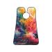 Colorful explosion of colors Print Beard Bib Apron Non-Stick Beard Men's Hair Catcher for Shaving Gifts for Men. One Size Black4