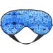 Blue Flowers Print Soft Eye Mask - Sleep Mask for Women & Men | Best Travel Sleeping Eye Mask - Buy Online on GoSupps.com