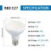 SCNNC R80 E27 Reptile Heat Bulb 50W Daylight Basking Spot Bulb AC 220V Tortoise Heat Lamp Bulb Dimmable UVA E27 Reptile Heat Light Bulb for Amphibians Lizards Turtles Snake Bearded Dragon 1 Pack 50.0 Watts - Buy Online on GoSupps.com