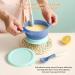 Kyraton Baby Suction Bowl with Straw and Spoons | Unbreakable, Reusable, and Slip-Resistant | Ideal for Milk, Soup, Ice Cream | Dark Blue - Buy Online on GoSupps.com