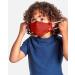 Tommie Copper Community Wear Face Masks for Kids I Double Lined Ear Straps & Nose Wire Face Covering (Pack of 2) - Cobalt Blue and Adrenaline Red