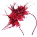 Elegant Wedding Feather Flowers Hair Fascinators Headdress Hat for Woman Cocktail Party Headband Accessories(Color:Blue) - Buy Online on GoSupps.com