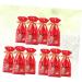 SEWOART 10pcs Christmas Drawstring Bags Red Bags for Elk Christmas Bags Candy Bag Snowflake Crisp - Buy Online on GoSupps.com