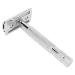 Manual razor firm robust safe stable washable razor for hairdressing salon for facial care for home while traveling (silver)