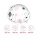 Pink Gray White Polka Dot Pattern Shower Cap for Women - Quick Drying & Water Repellent Hair Bath Cap - Buy Online on GoSupps.com