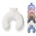Luxury Hot Water Bottle with Faux Fur Cover Soft Fluffy Neck U Shape Cosy Fleece 1.8L Capacity (Polar White)