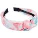 Stylbreaker women fabric with colorful batik color gradient pattern twist knot head tape hair accessories 04027046 color: coral turquoise