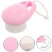 Angoily Silicone Handle Double-Sided Cleansing Brush - Pink Facial Scrubber for Effective Skin Care & Shampooing - Buy Online on GoSupps.com