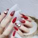 Press on Nails Long Fake Nails 24Pcs Shiny Red False fingernail with Self-Adhesive Jelly Nail Glue Tabs Press On False Nails - Buy Online on GoSupps.com