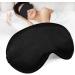 Sleep Masks Super Soft Eye Mask with Adjustable Strap for Sleeping Blackout Sleep Eye Cover Eyeshade Night Blindfold for Men Women Black