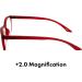 Shop Birdz Eyewear Red Frame Readers - BPA Free Non-Carcinogenic 2.0 Magnification - Buy Online on GoSupps.com