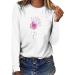 Breast Cancer Warrior Women's Tee: Support & Believe Crewneck Long Sleeve Sweatshirt - Large White - Buy Online on GoSupps.com