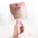 SOLUSTRE Square Hand Mirror - Pink | Handheld Cosmetic Mirror for Makeup, Salon & Hairdressing - Buy Online on GoSupps.com