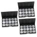 FOMIYES 3pcs 15 Eyeshadow Palette Estuche De Maquillaje Travel Cosmetic Case Travel Makeup Case Empty Makeup 1 count (Pack of 1) Silverx3pcs