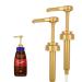 GALINA'S BEAUTY Sauce Pump Fit for Torani 64 Ounce Bottles Syrup Pump Dispenser for Chocolate Caramel Sauces (2 Packs Gold Color)