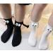 Hand Holding Couple Funny Socks Magnetic Suction 3D Doll - White (One Size) - Buy Online on GoSupps.com
