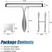 Simtive 10-Inch Shower Squeegee Set with Hooks - Ideal for Shower Doors, Mirrors, and Windows - Silver - Buy Online on GoSupps.com