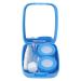 Dekaim portable contact lens box kit cute little duck portable contact lens etui dustproof contact lens etui for women (blue)